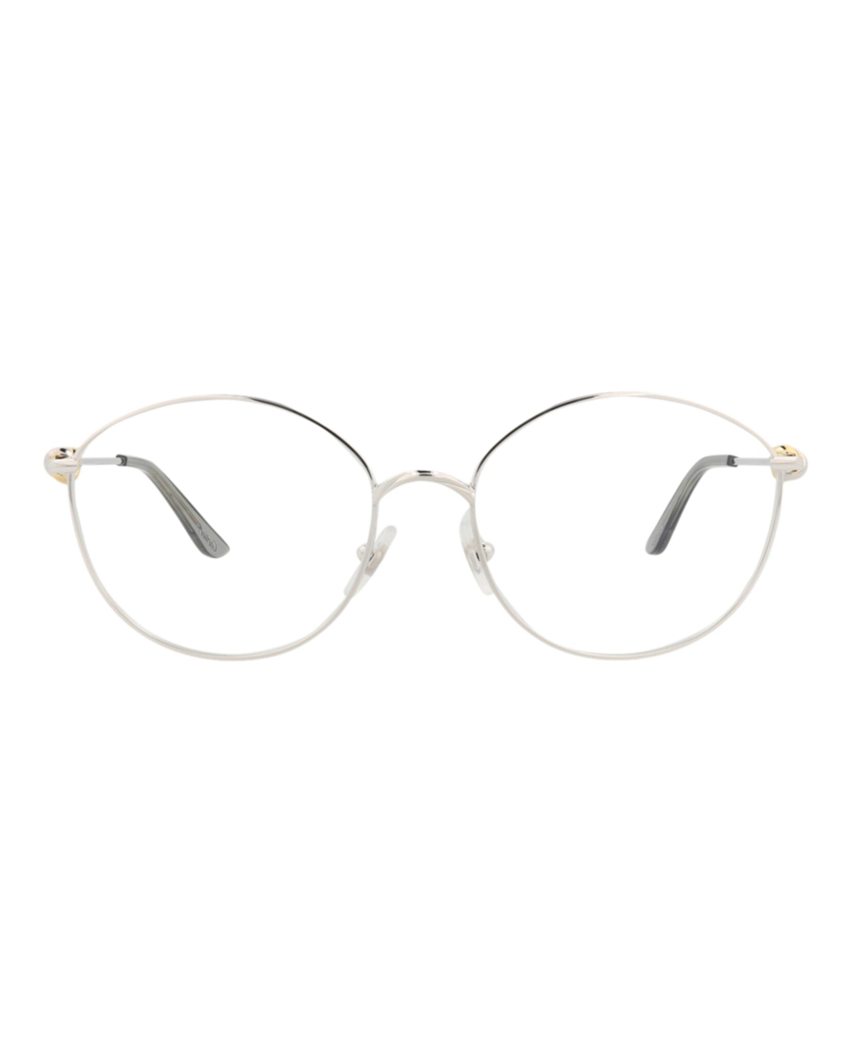 Cartier Cartier Womens Round/Oval Silver Silver Transparent Fashion Designer Eyewear