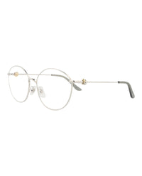 Cartier Cartier Womens Round/Oval Silver Silver Transparent Fashion Designer Eyewear