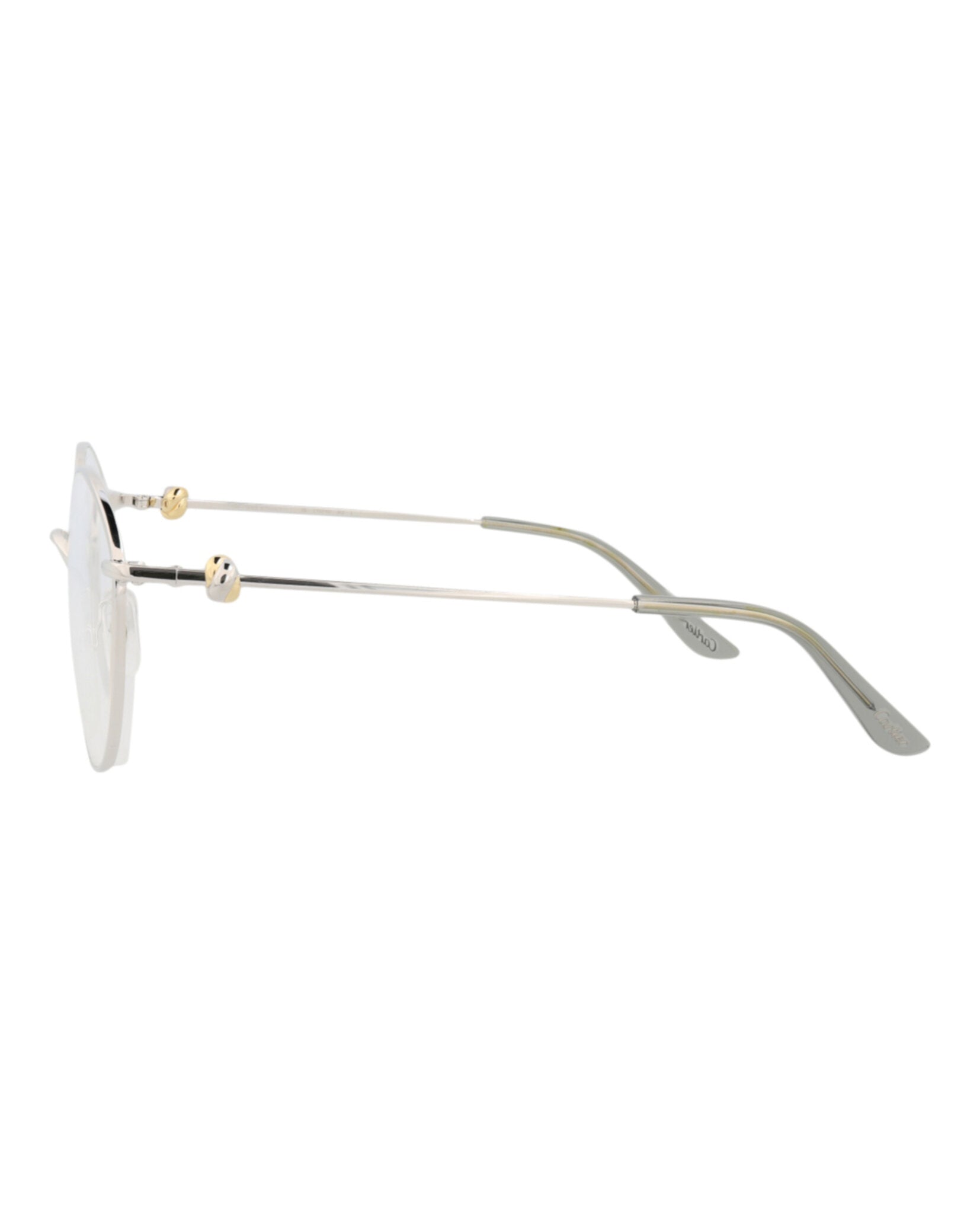 Cartier Cartier Womens Round/Oval Silver Silver Transparent Fashion Designer Eyewear