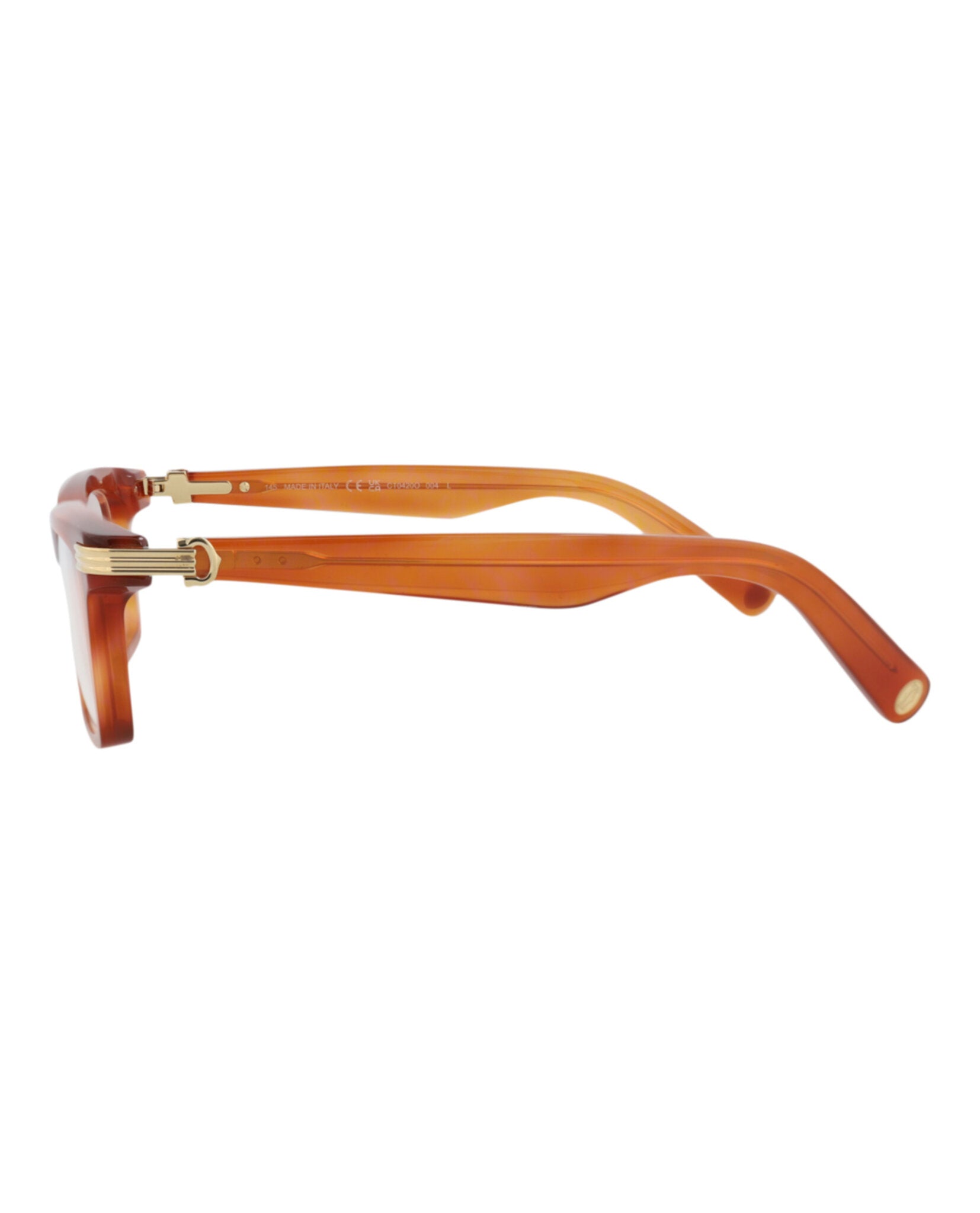 Cartier Cartier Mens Square/Rectangle Havana Havana Transparent Fashion Designer Eyewear