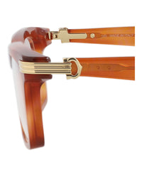 Cartier Cartier Mens Square/Rectangle Havana Havana Transparent Fashion Designer Eyewear