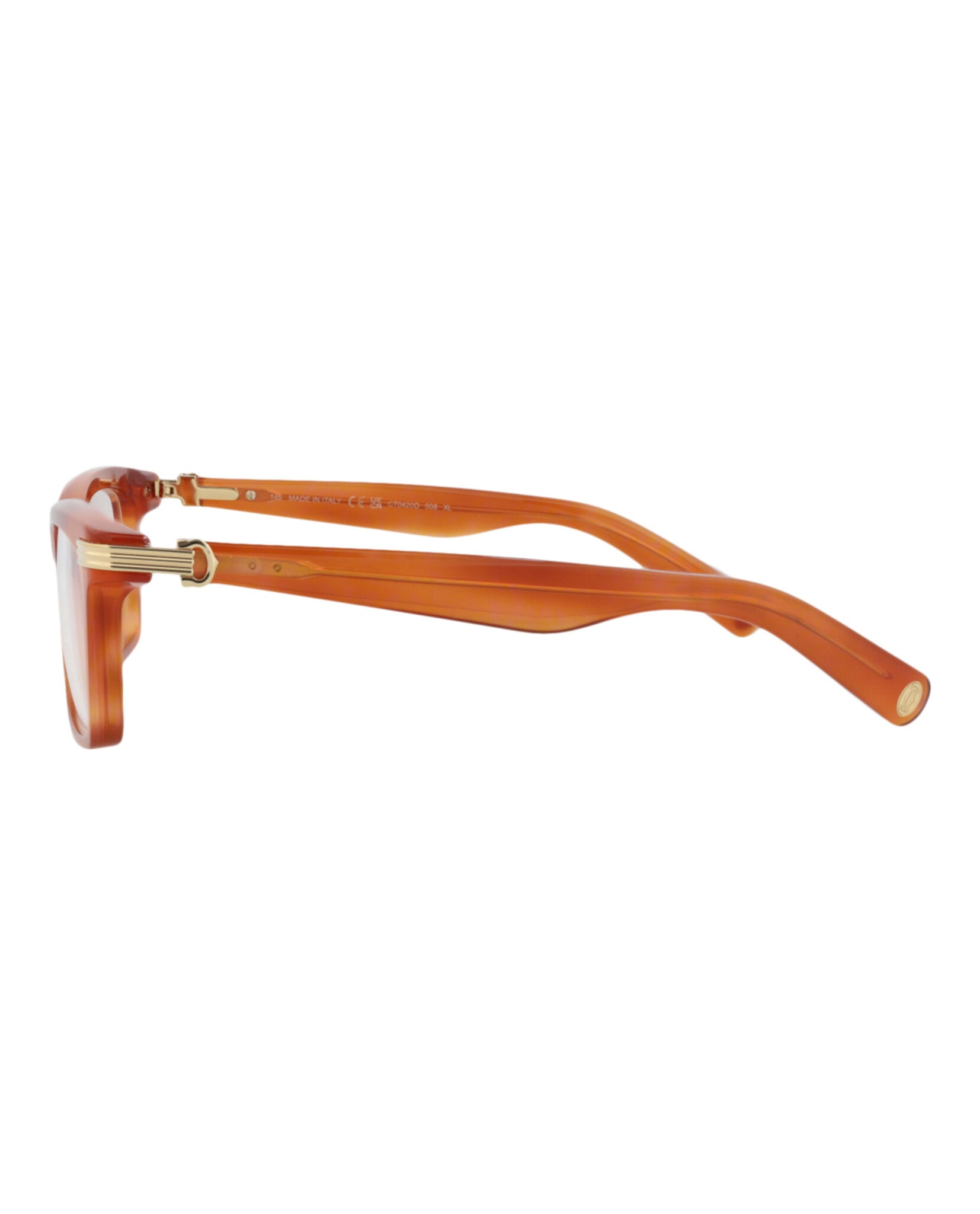 Cartier Cartier Mens Square/Rectangle Havana Havana Transparent Fashion Designer Eyewear