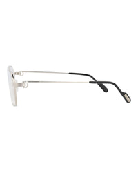Cartier Cartier Mens Square/Rectangle Silver Silver Transparent Fashion Designer Eyewear