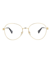 Cartier Cartier Womens Round/Oval Gold Gold Transparent Fashion Designer Eyewear