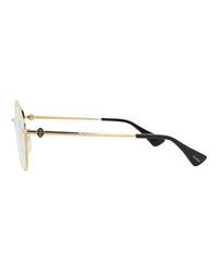 Cartier Cartier Womens Round/Oval Gold Gold Transparent Fashion Designer Eyewear