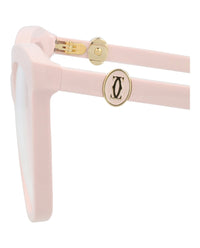 Cartier Cartier Womens Cat Eye Pink Pink Transparent Fashion Designer Eyewear