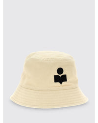Isabel Marant Bucket Hat Cotton Logo Men White