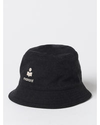 Isabel Marant Cotton Bucket Hat with Logo Men Black