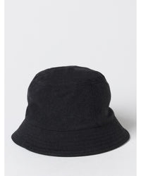 Isabel Marant Cotton Bucket Hat with Logo Men Black