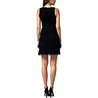Womens Fringe Polyester Mini Dress