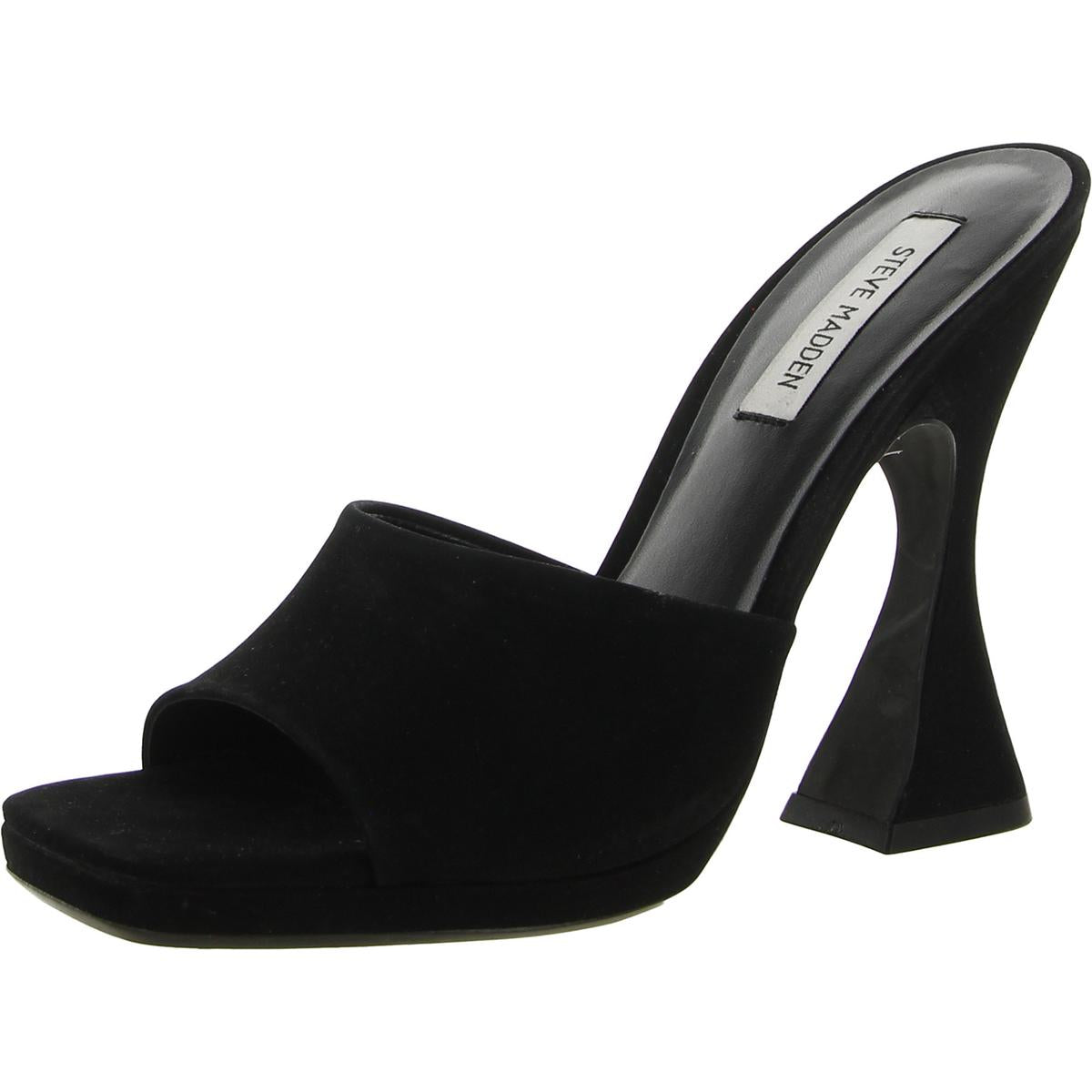 Lipa Womens Comfort Insole Square Toe Mule Sandals