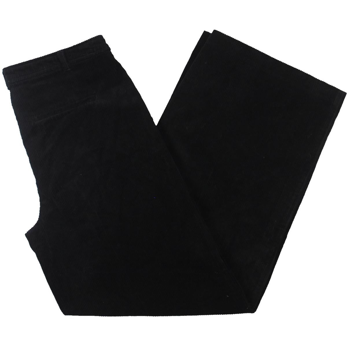 Whitney Womens Ribbed Corduroy Wide Leg Jeans