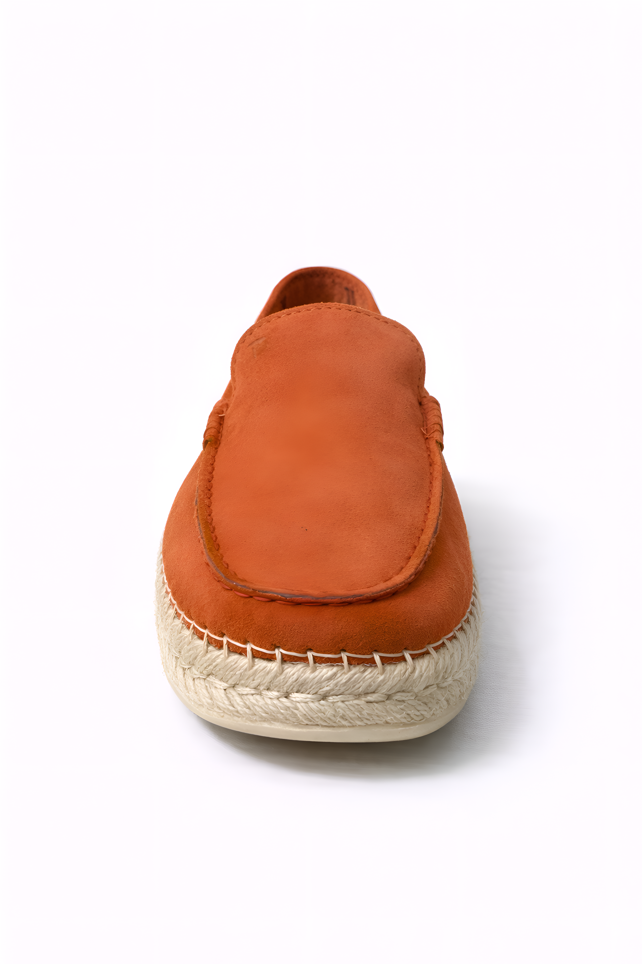 Tods Suede Espadrille Loafers in Orange