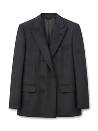 Brunello Cucinelli Brunello Cucinelli Wool Double-Breasted Peak Lapel Blazer Grey