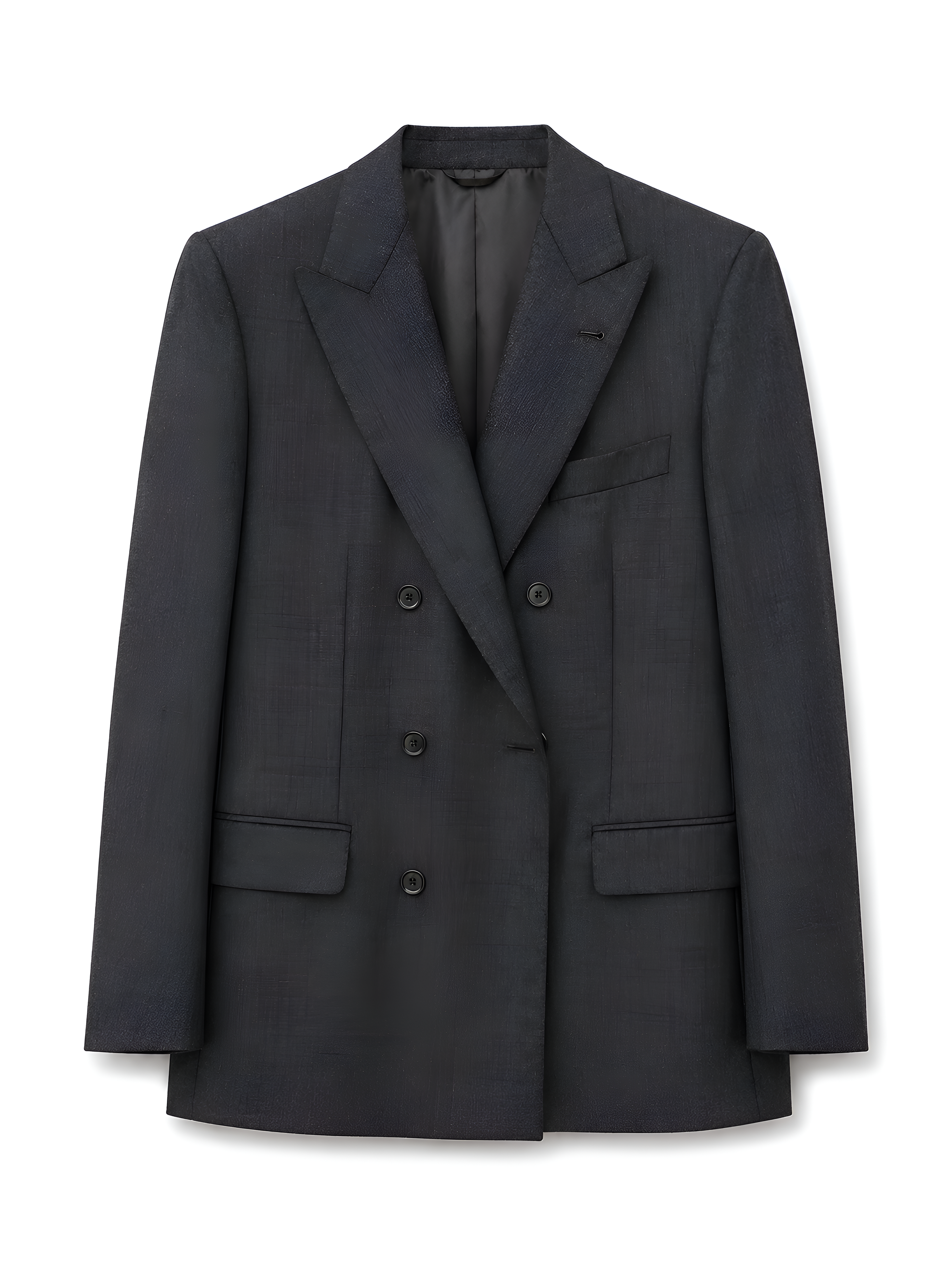 Brunello Cucinelli Brunello Cucinelli Wool Double-Breasted Peak Lapel Blazer Grey
