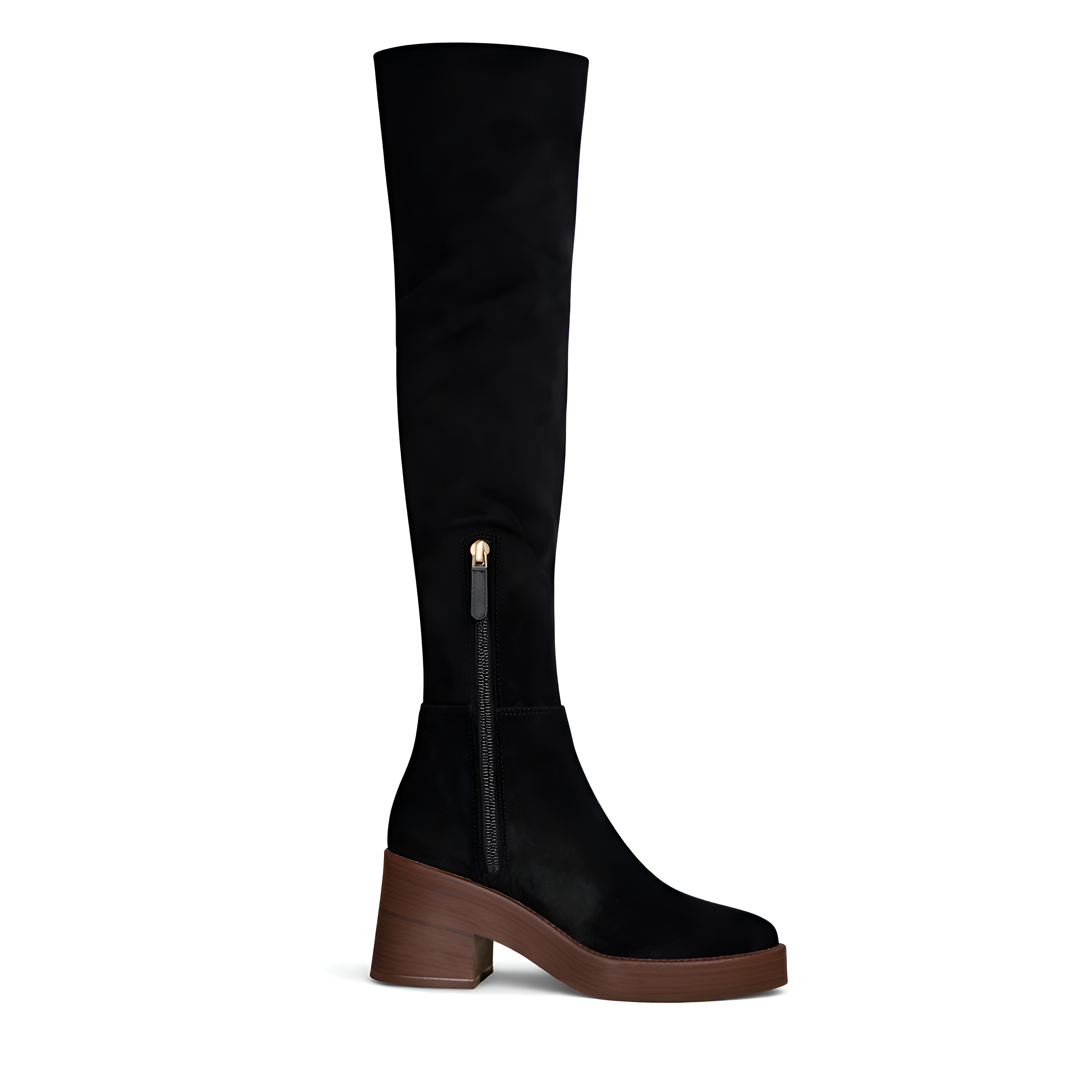 Tods Sleek Leather Suede Ankle Boots Black