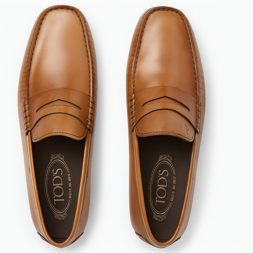 Tods Leather Penny Gommino Driving Shoes Cocoa