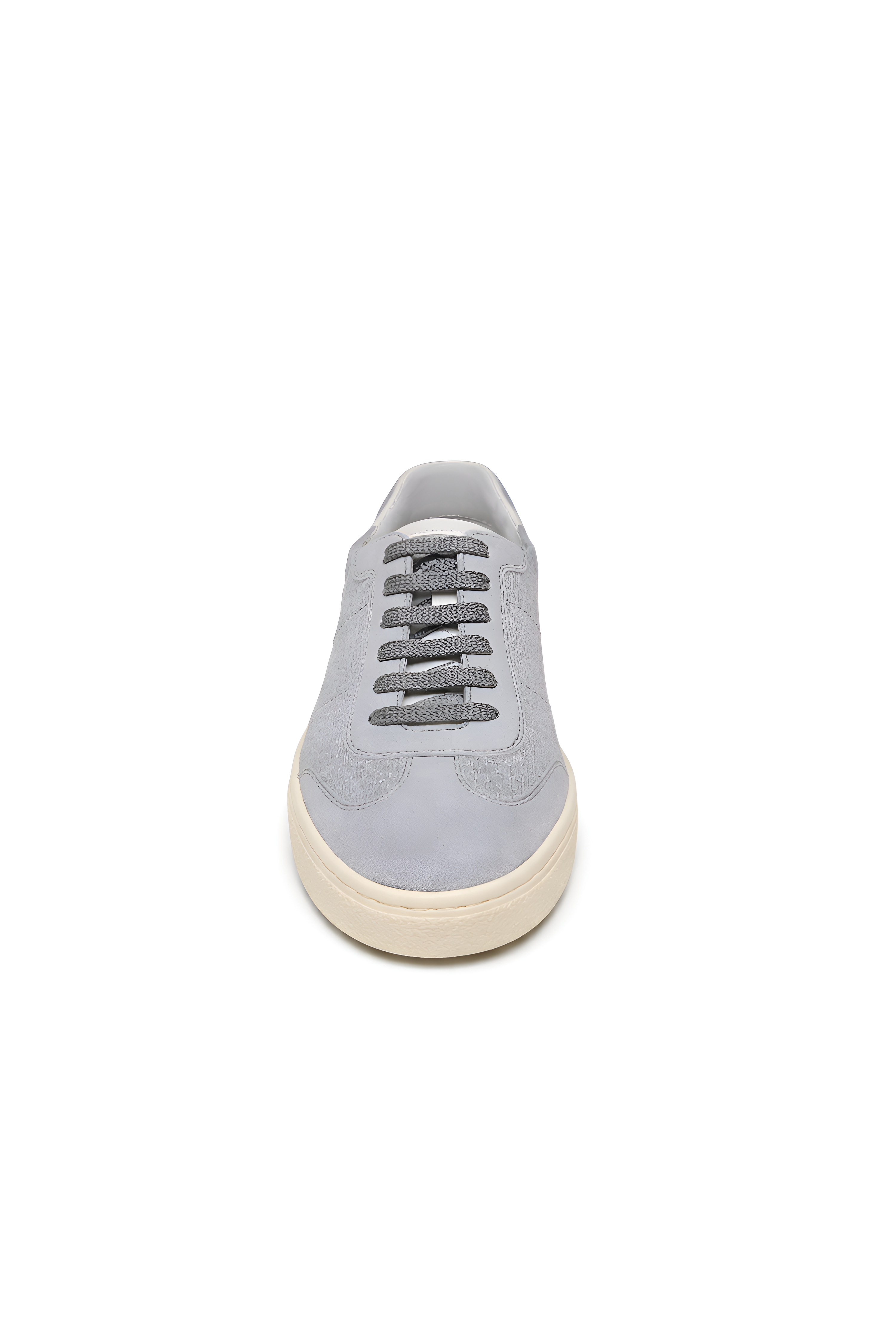 Brunello Cucinelli Mens Light Grey Textured Sneakers
