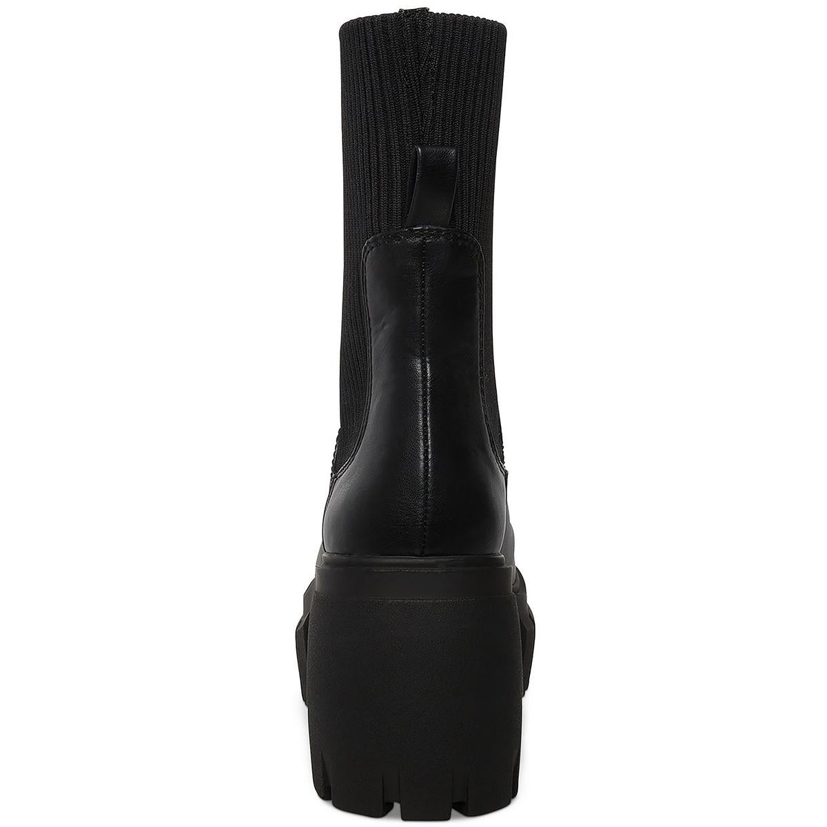 Liberti Womens Stretch Block Heel Mid-Calf Boots