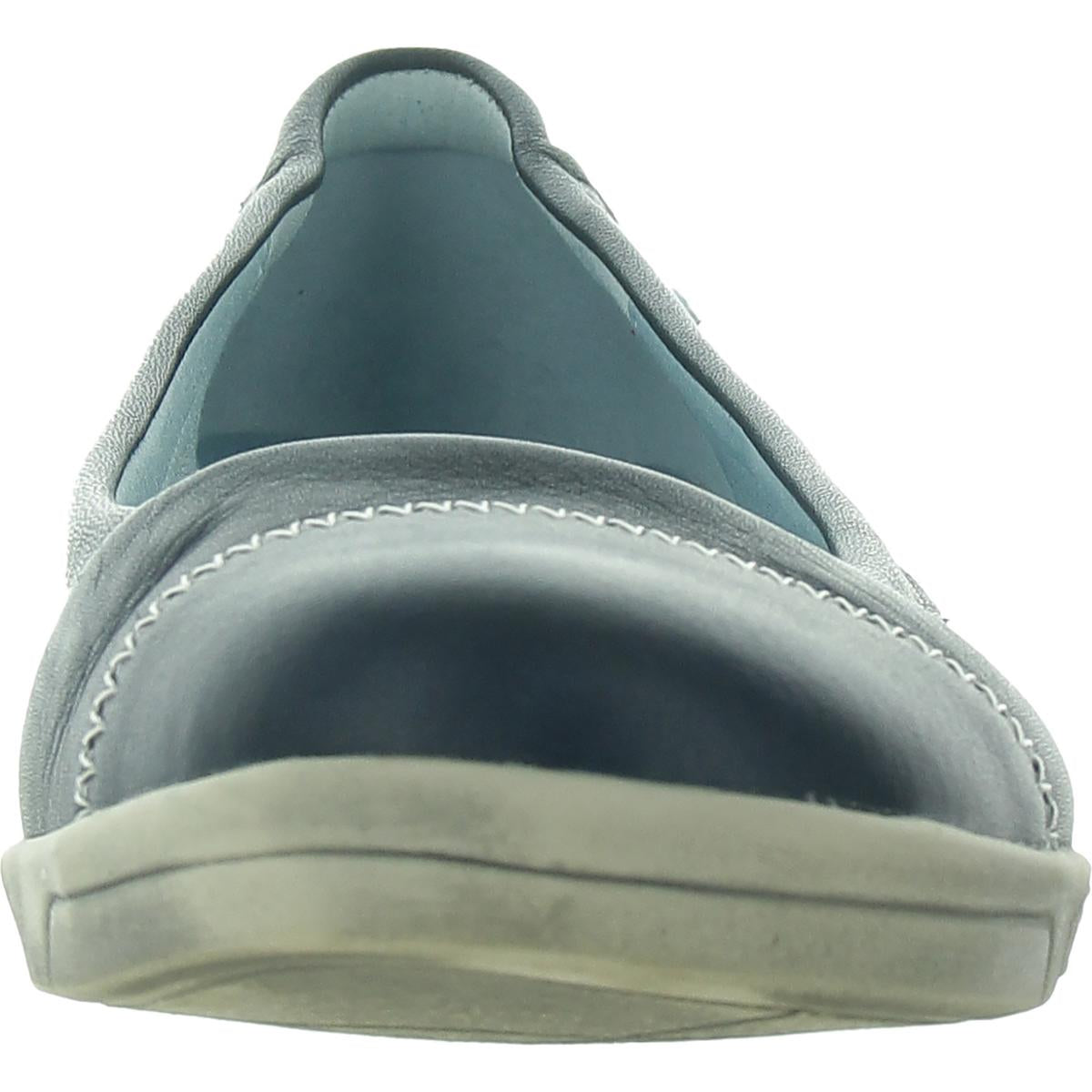 Womens Distressed Leather Ballet Flats
