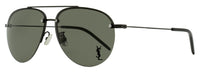 Saint Laurent Pilot Sunglasses Classic 11/F M 001 Black 61mm YSL Black