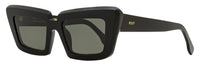 Retrosuperfuture Pointed Sunglasses Coccodrillo 2GS Black 57mm Black