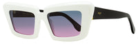 Retrosuperfuture Pointed Sunglasses Coccodrillo ZV5 White/Black 57mm White Black