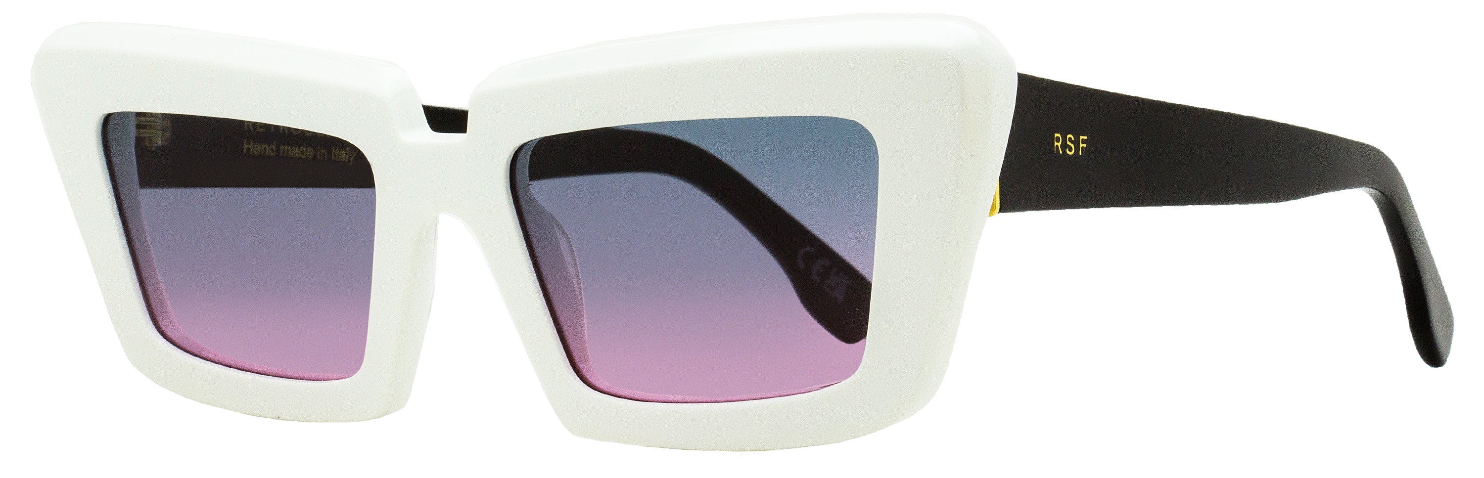 Retrosuperfuture Pointed Sunglasses Coccodrillo ZV5 White/Black 57mm White Black