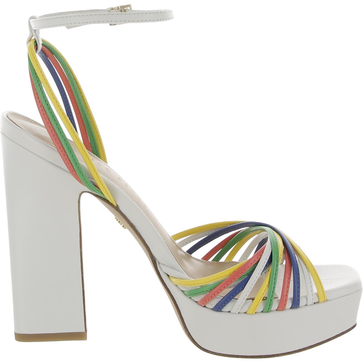 Fletcher Womens Strappy Square Toe Heels