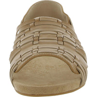 Native Womens Faux Leather Peep-Toe Huarache Sandals