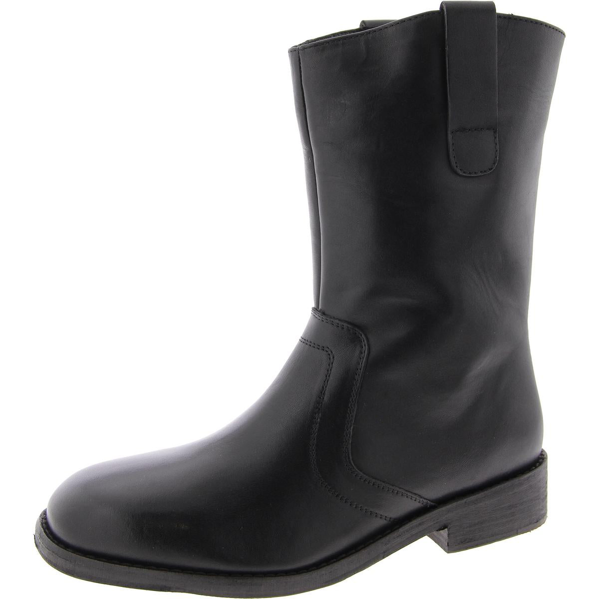 EASTON EQUESTRIAN Womens Faux Leather Round toe Ankle Boots