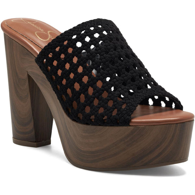 Shelbie 2 Womens Woven Slip On Heels