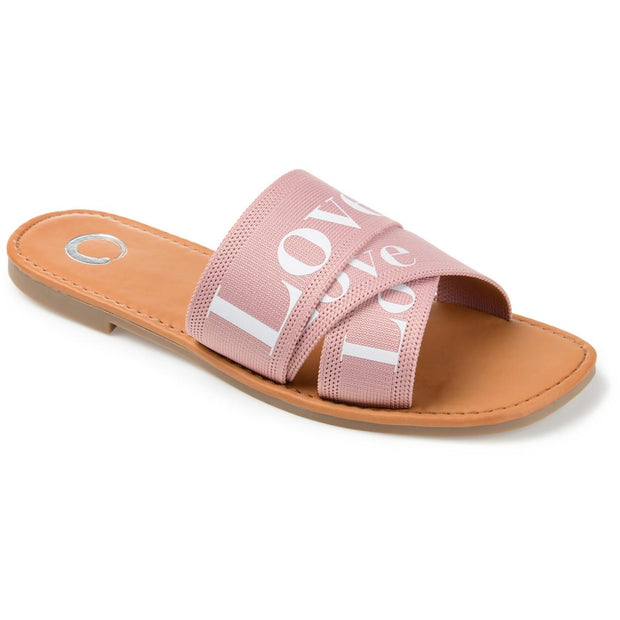 Ivante Womens Printed Slip On Slide Sandals