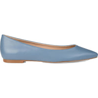 Moana Womens Faux Leather Slip On Flats
