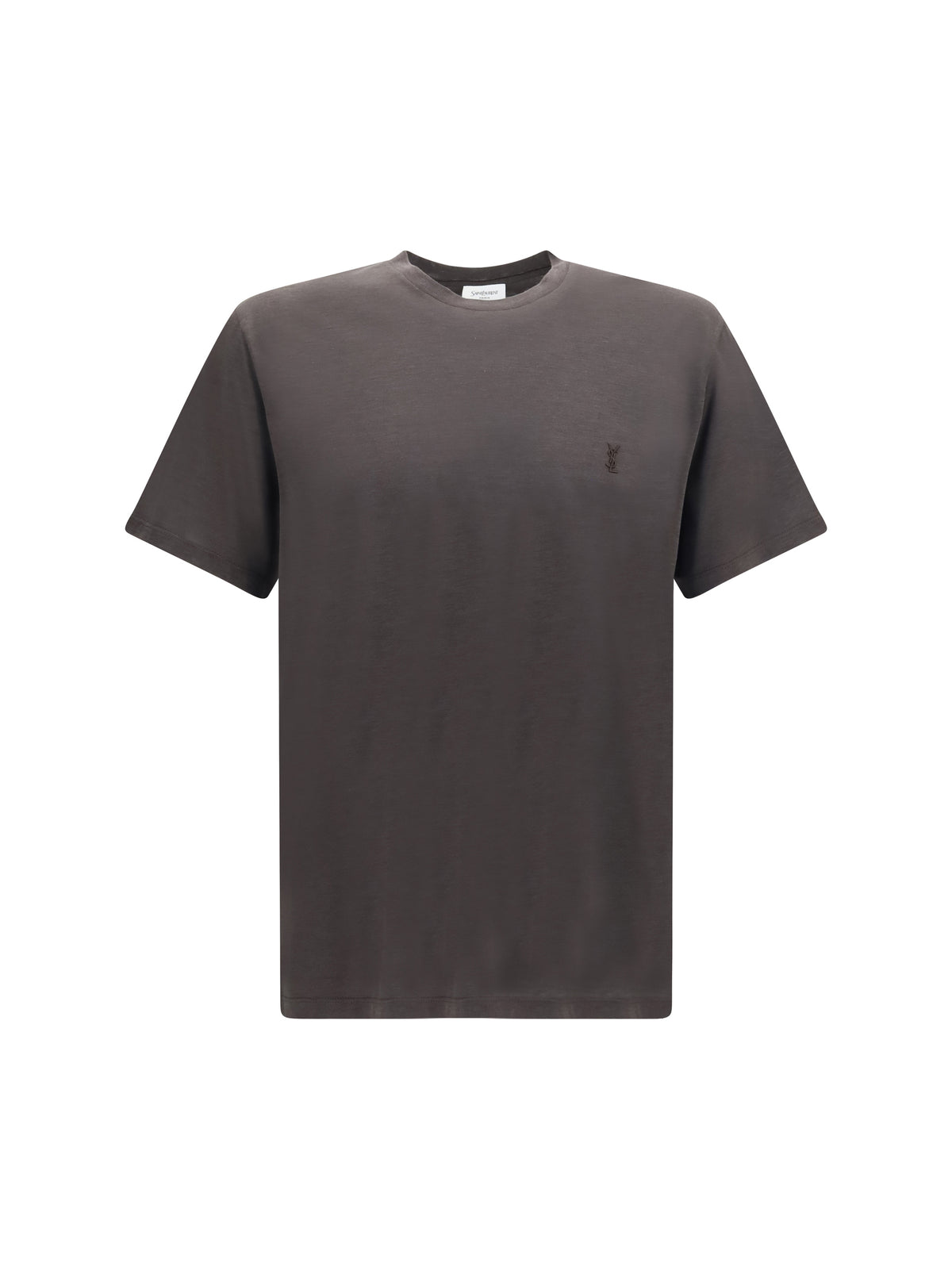 Saint Laurent Men Cassandre Silk And Cotton T-Shirt