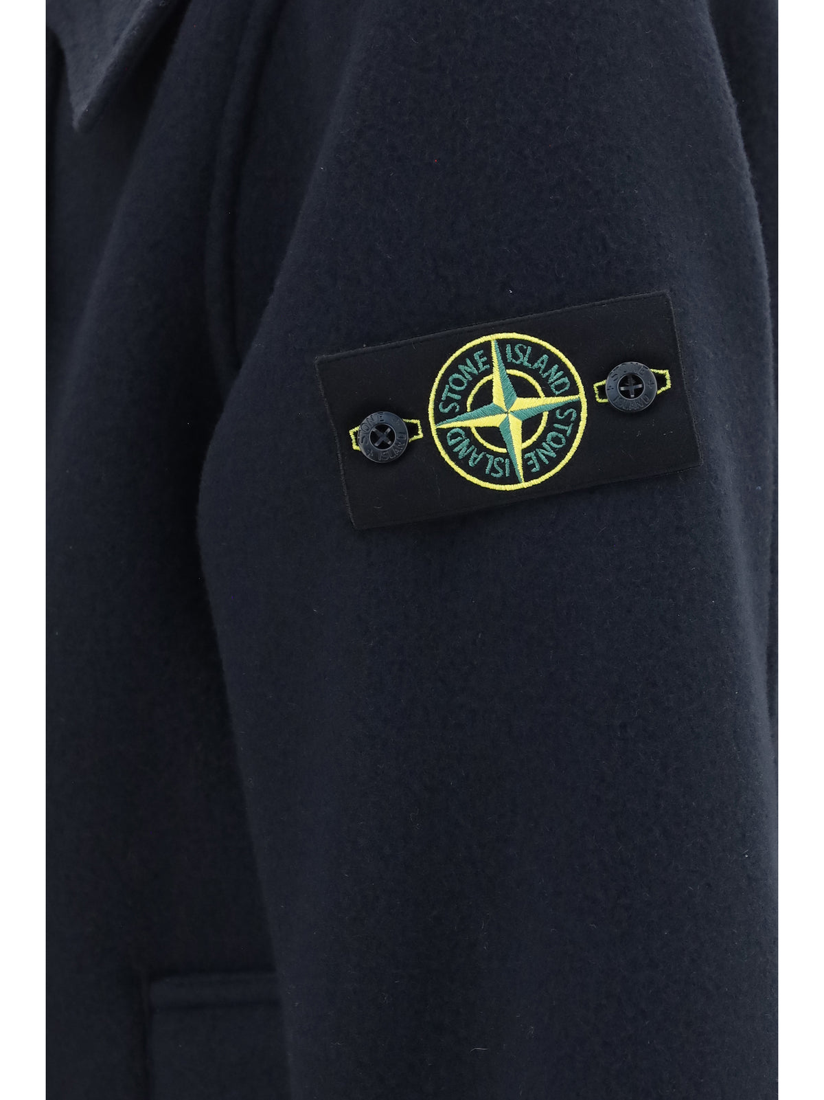Stone Island Men Double-Breasted Wool And Cashmere Jacket