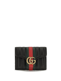 Gucci Women Marmont Web Gg Wallet