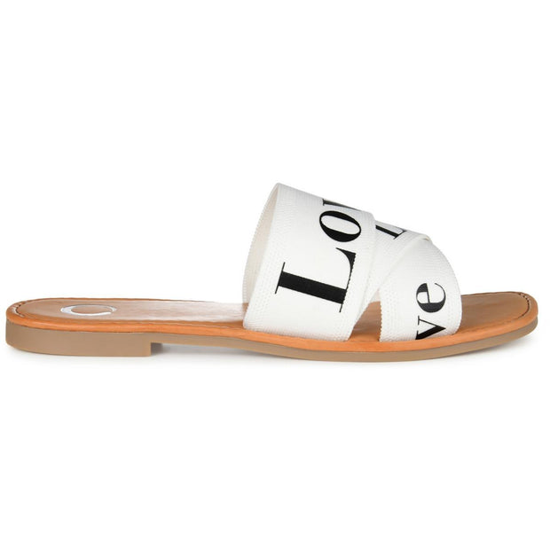 Ivante Womens Printed Slip On Slide Sandals