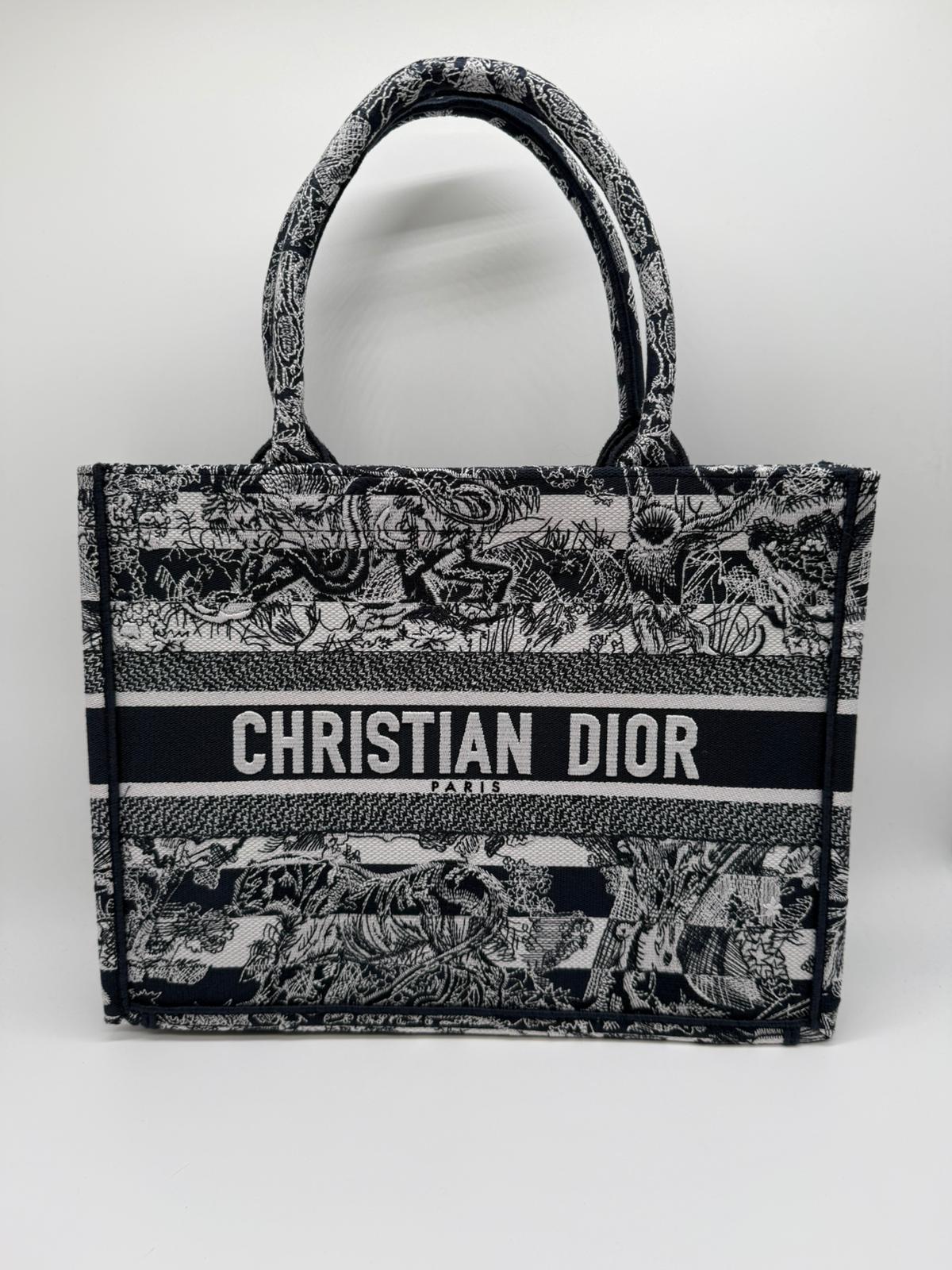 DIOR BOOK TOTE MEDIUM TOILE DE JOUY - BLUE