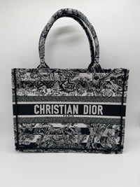 DIOR BOOK TOTE MEDIUM TOILE DE JOUY - BLUE