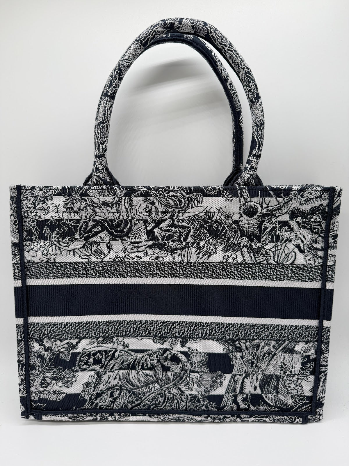 DIOR BOOK TOTE MEDIUM TOILE DE JOUY - BLUE