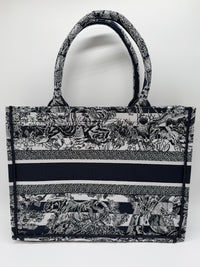 DIOR BOOK TOTE MEDIUM TOILE DE JOUY - BLUE