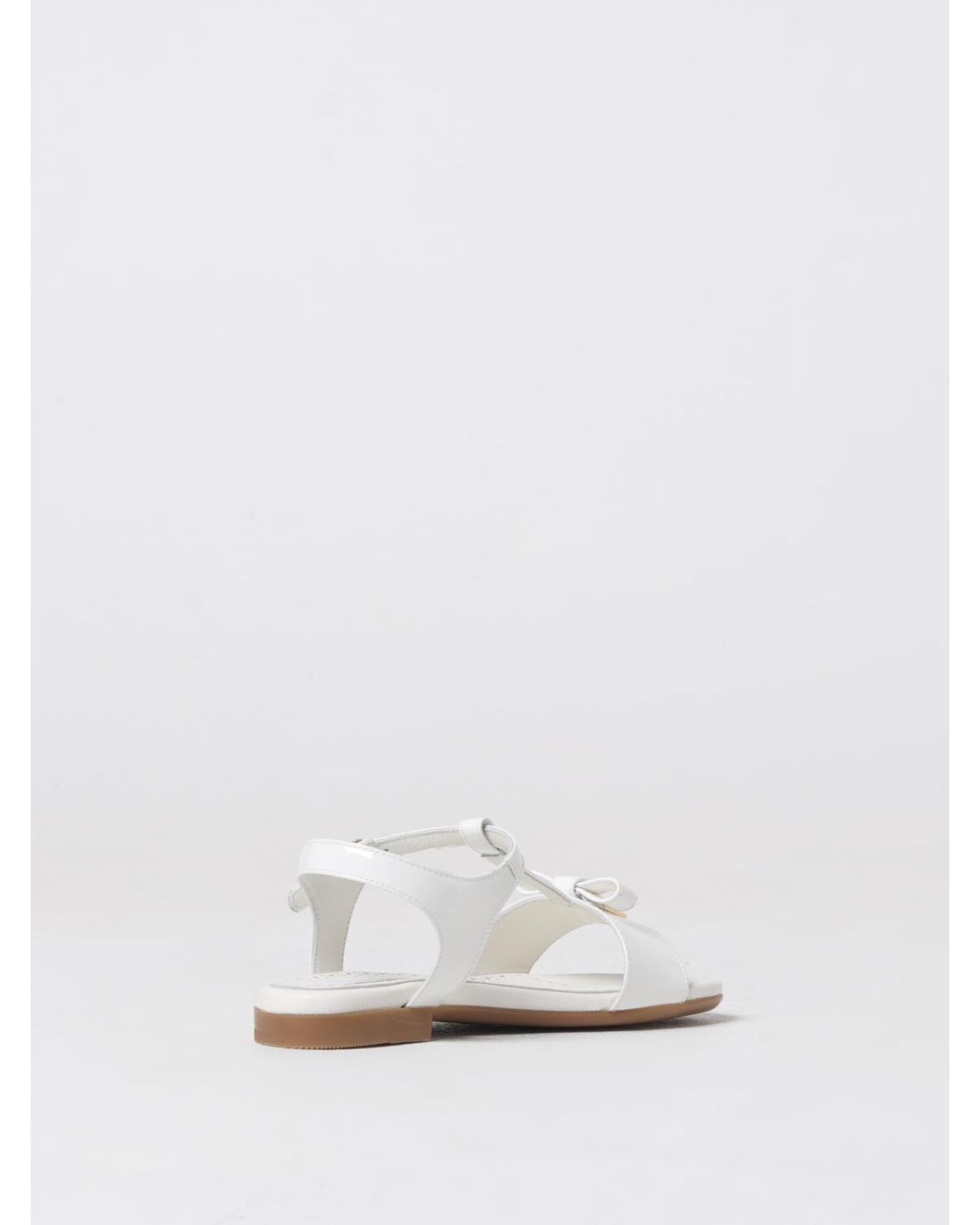Dolce & Gabbana Girls Flat Buckle Sandals Kids Milk Shoes