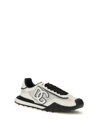 Dolce & Gabbana Men Dg Logo Leather Sneakers