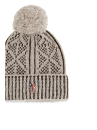 Moncler Grenoble Men Alpaca, Wool And Nylon Blend Beanie With Pom-Pom