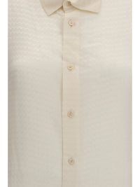 Fendi Women Jacquard Silk Shirt