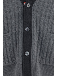 THOM BROWNE Thom Browne Men Virgin Wool V-Neck Cardigan