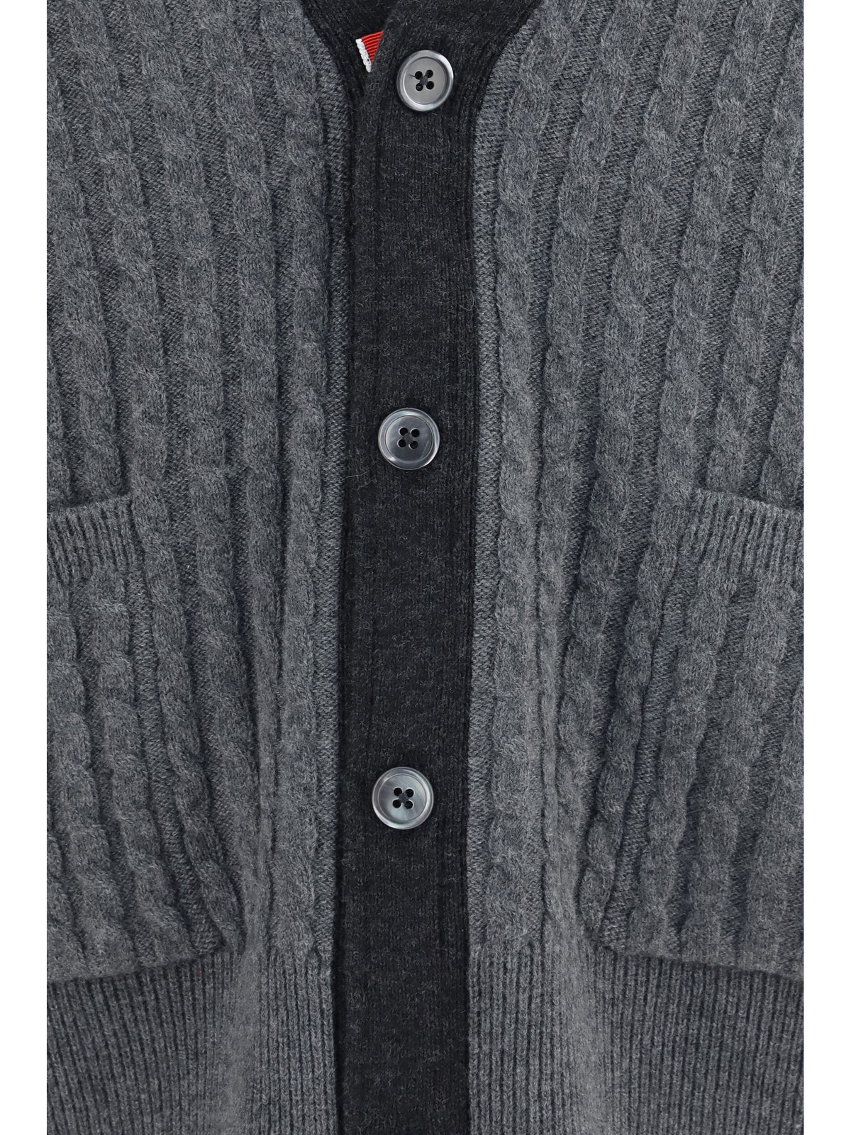 THOM BROWNE Thom Browne Men Virgin Wool V-Neck Cardigan