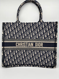 DIOR BOOK TOTE LARGE M1286ZRIW - BLUE