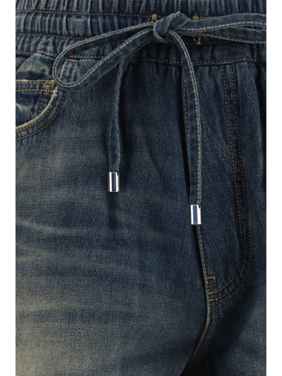 Amiri Men Drawstring Denim Shorts